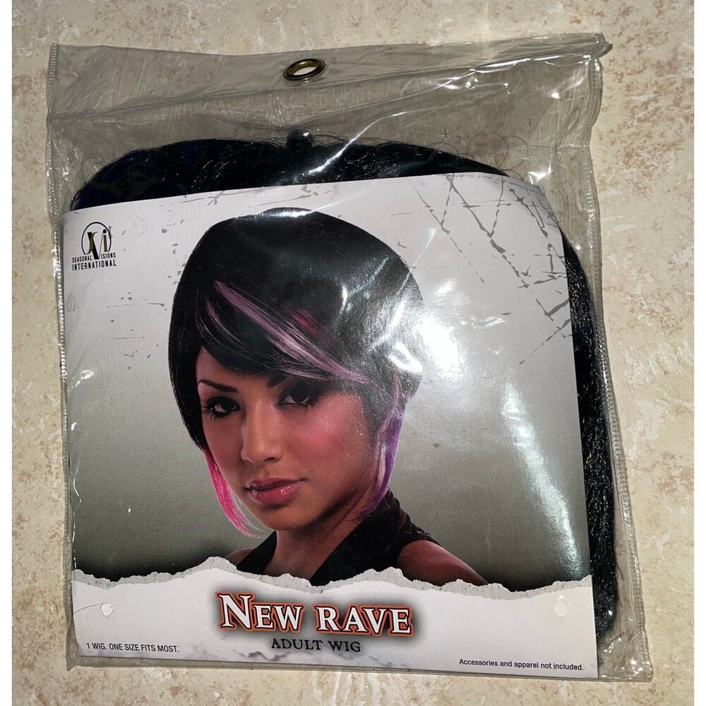 NEW WAVE 3 COLORED LAYERED BOB WIG  HALLOWEEN COSTUME DRESS NEW